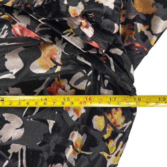 Rachel Roy Floral Velvet Burnout Alma Peplum Top Fairy Whimsigoth Size Large - Picture 6 of 16